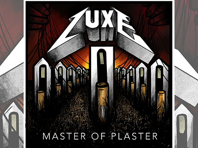 LUXE - Master of Plaster album black color design distress illustration metal metallica style tattoo vector