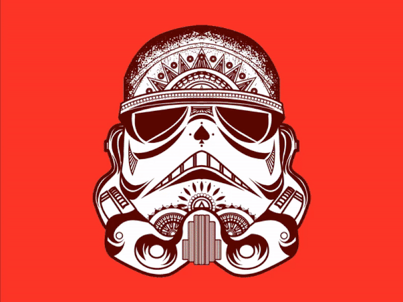 Tattoo Troopers animated color design gif helmet illustration mandala starwars storm stormtrooper style trooper