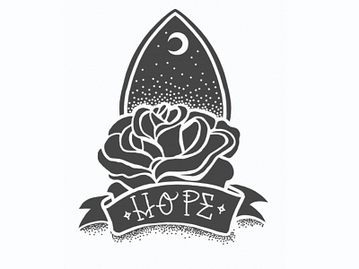Rose Of Hope hand hope illustration rose tattoo