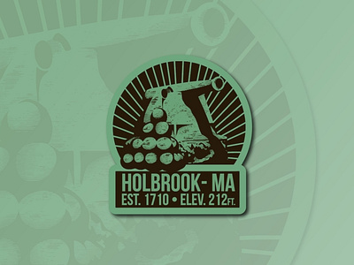 Holbrook, MA challenge holbrook hometown ma mass sticker sticker design