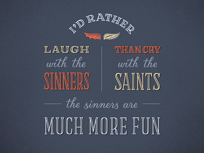 Laugh with the Sinners