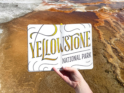 Yellowstone National Park hand-lettering sketchbook travel