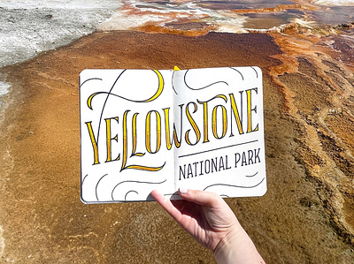 Yellowstone National Park hand lettering sketchbook travel