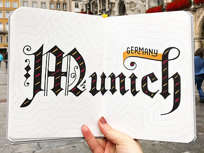 Munich germany hand lettering lettering munich travel wanderlust