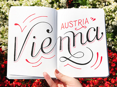 Vienna austria hand lettering lettering travel vienna wanderlust