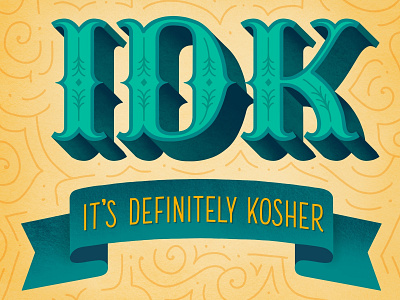 It's Definitely Kosher hand lettering illustration lettering