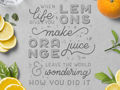 When Life Gives You Lemons hand lettering lettering mockup quote