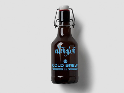 Ellington Cold Brew coffee cold brew label lettering packaging