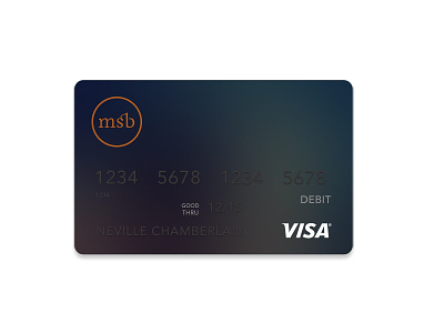 Bank Debit Card banking branding debit card financial investing typography