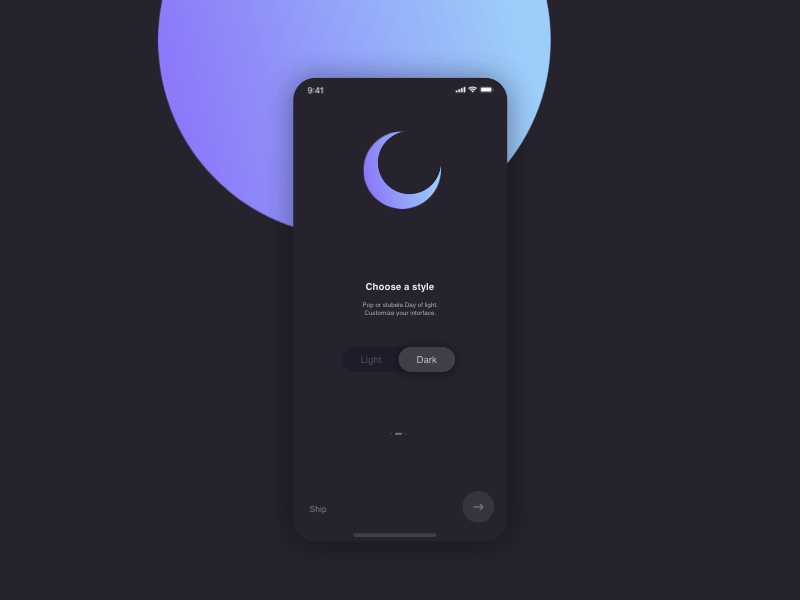 Dynamic Design of Day and Night Mode of Mobile Phone手机白天夜间模式动态设计 app design illustration ui ux website 动效