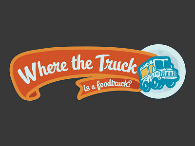 Where The Truck (is a foodtruck?) design food truck illustrated illustration material web web app web design