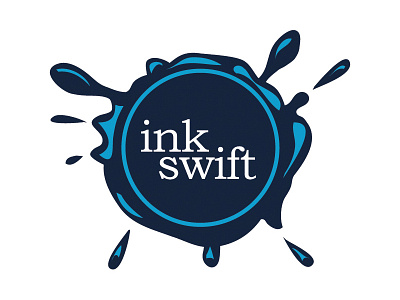 Inkswift Logo blue book ink logo publishing vector