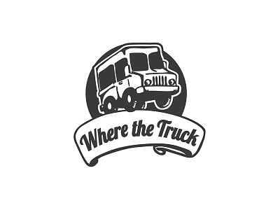 Where The Truck branding design food truck graphic design illustration logo truck typography