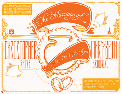 Wedding Invite (work in progress) craft design fall hand lettered illustration invite wedding