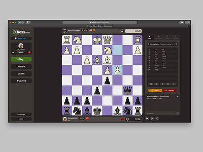 Chess.com > Play Window