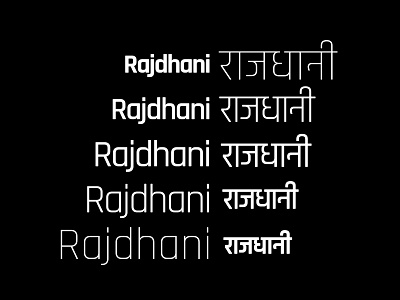 Rajdhani Latin and Devanagari Typeface