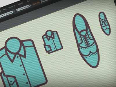 Clothing icons pack brogue icons pack vector wip