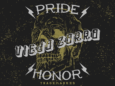 Pride & Honor handmade honor illustration pride skull vector viejo zorro