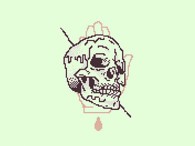 Pixel Skull illustration illustrator pixel skull vector