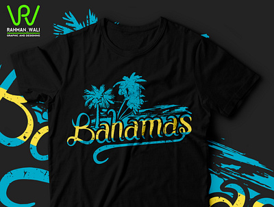 Bahamas T-shirt Design bahamas branding design flat graphic design illustration illustrator logo minimal photoshop photoshop art t shirt design typography vector