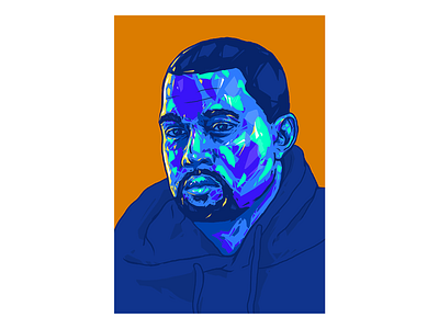 Kanye West Portrait // Visual Mixtape. alex escu art illustration illustrator kanye west kanyewest minimalism portrait art portrait illustration poster poster art print rapper