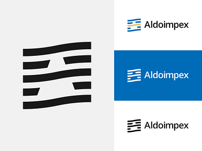 Aldoimpex // Logo design concept. alex escu branding design logo logotype mark minimalism monogram symbol vector