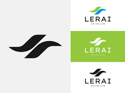 Lerai // Logo design concept. alex escu branding geometric illustration logo logotype mark minimalism symbol vector