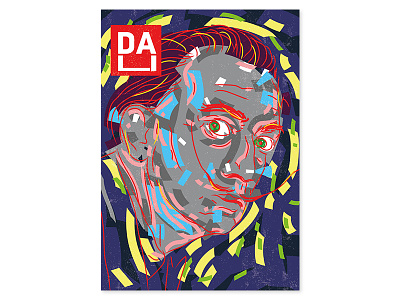 Salvador Dali Portrait alex escu art brush dali escu illustration portrait poster salvador