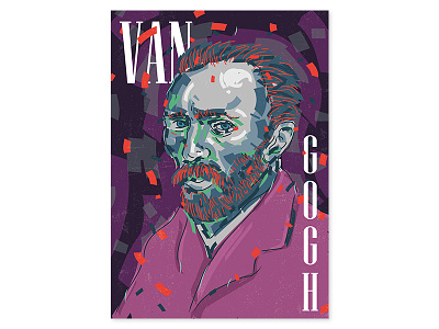 Van Gogh Portrait alex escu art brush gogh illustration portrait poster van