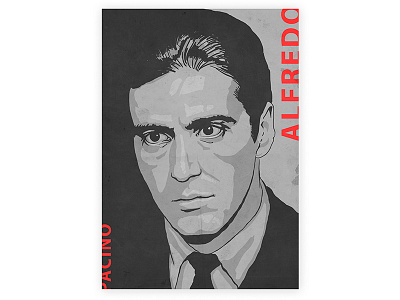 Al Pacino // portrait. al pacino alex escu art emotions illustration illustrator pacino portrait poster print purple vector