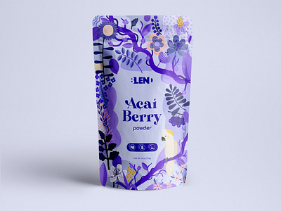 Acai Berry Superfood powder acai berry colorful package design packaging packaging mockup pouch pouch design superfoods