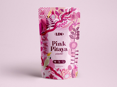 Pitaya Superfood powder colorful package design packaging packaging mockup pitaya pouch design pouch mockup superfoods