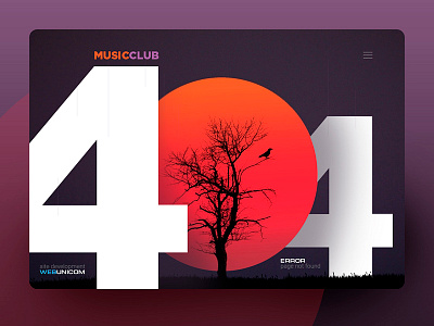 404 Music 404 club landing landing page layout minimal music