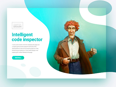 Code inspector animation landing landing page layout minimal site