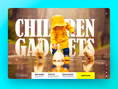 Children animation children landing landing page layout minimal site