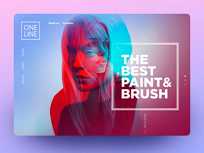 ONE LINE animation landing landing page layout minimal site ux