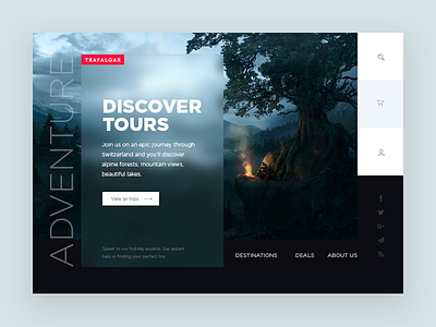 Discover concept design landing landing page layout minimal site template typography ui ux web website