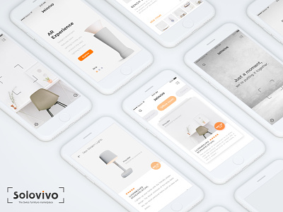 Solovivo mobile app android clean furniture app furniture store ios minimalism mobile