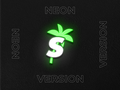 Sunesco Neon Version bar beach beer brand brand identity branding design food green icons logo neon palm party restaurant restaurant branding restaurants sand summer