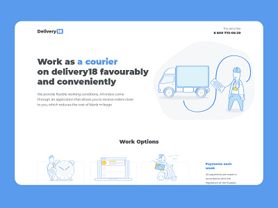 Delivery18 homepage landing page minimalist ui design uxdesigner web design website