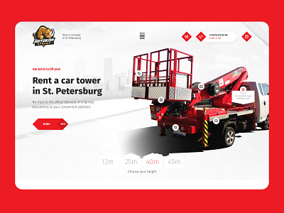 Rent a car tower design homepage landing page ui design uxdesigner web web design website