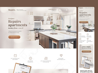 Designer repairs landing page design homepage landing page mobile design ui design web web design website