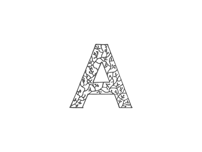 Letter A - Botanic Typography botanic