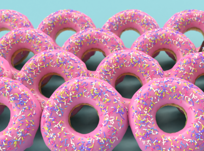 Donuts 3d illustration