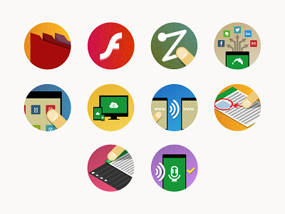Dolphin Browser Feature Icons 2014 2014 browser dolphin functions icon iconography illustration illustrator vector web webdesign
