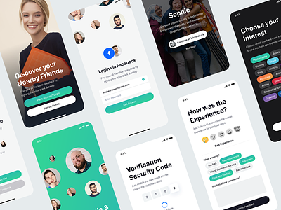 Messaging app ui kit on Sale! application app mobile behance case study chat profile design illustration screen blank interface experience iphone x ios android message conversation text minimal clean modern social media network sourabh ui ux user kit web website webdesign