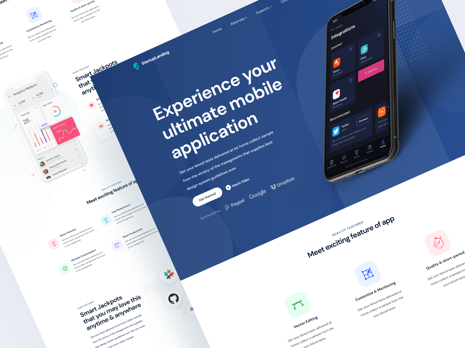 React Landing Page Designs, Themes, Templates And Downloadable Graphic Elements On Dribbble