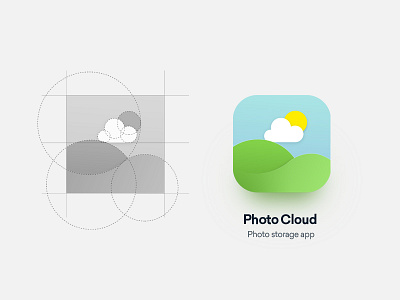 Photo app icon with golden ratio