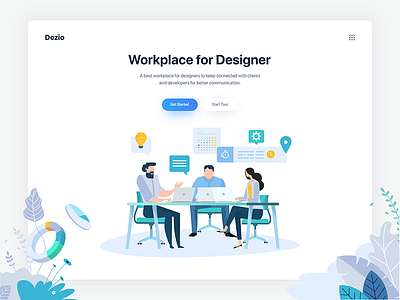 Designer website header business office corporate client designer homepage home interaction modern minimal clean interface experience landing page slide slider header typography logo flat ui ux user web website webdesign workplace meet meeting