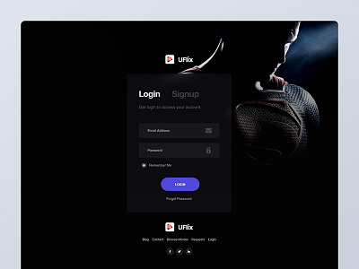 Movie Stream site Login Page create account forget design application app field registration register flash poster video hero interaction interface experience login signup sign subscribe logo typography movie online stream hollywood people button social tv series dark black chinema ui ux user web website webdesign page